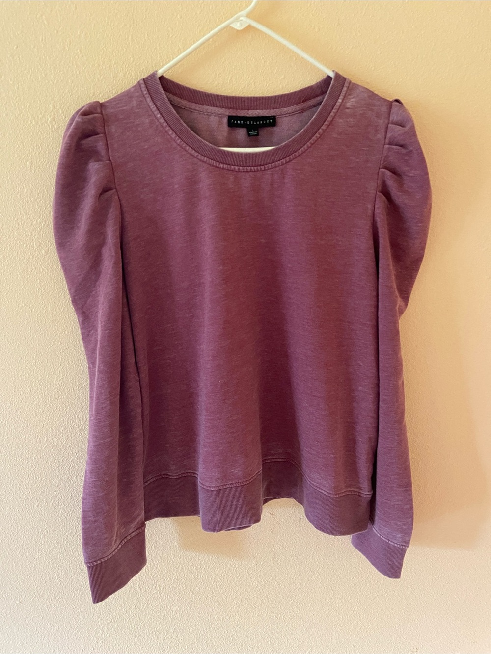 Women’s Jane and Delancey Maroon Long Sleeve Top, Sweatshirt, Size Large